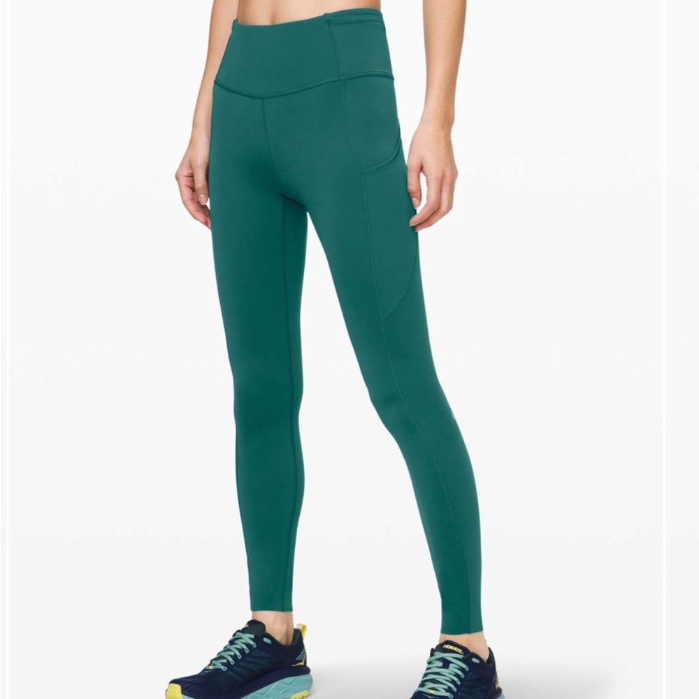 Lululemon Fast and Free High-Rise Tight Running Legging 28" size 6 Laguna Nulux